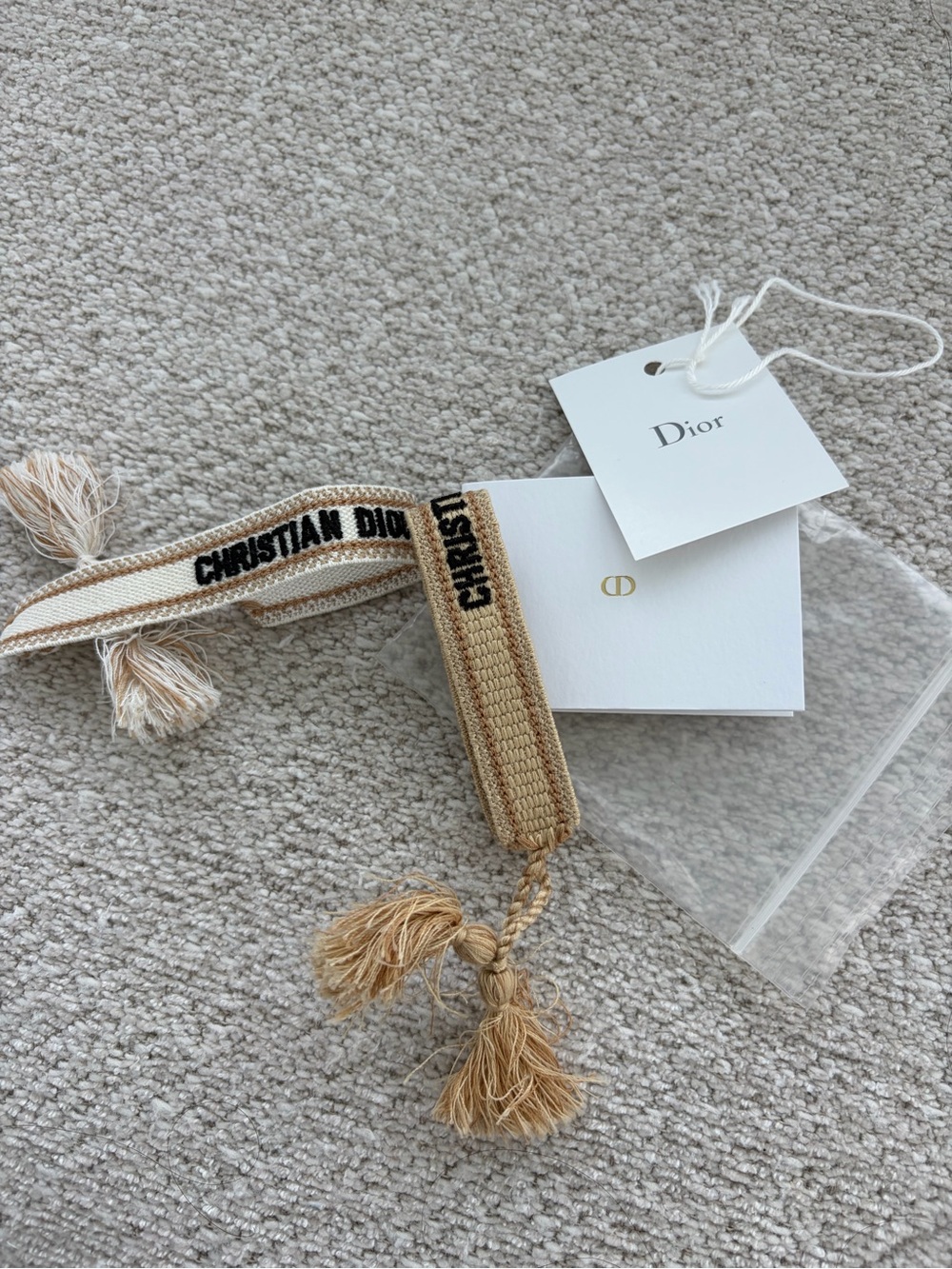 Dior Beige Tassel friendship  Woven Bracelets